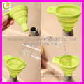 New hot selling design silicone folding funnel multifunctional collapsible silicone funnel